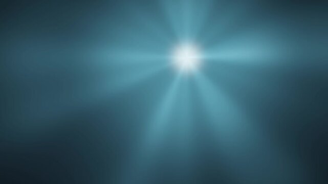 Volumetric light rays radiating god ray beams abstract dark background seamless loop in rich blue tones