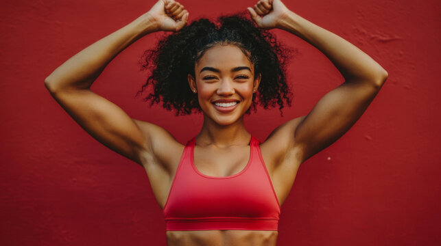Confident Young Woman Posing in Sportswear Outdoors