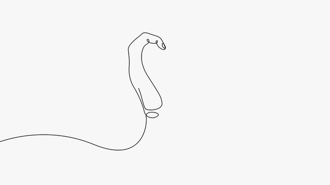 Continuous line art animation of two hands making a heart shape gesture together.   