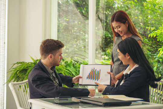 Business strategy team report chart, graph, infographic data analyze financial report plan. Hands team partner planning marketing finance statistics sale report with excel spreadsheet accountting.