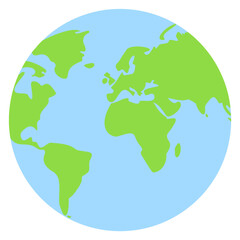 Earth icon. Planet color symbol. Globe sign © LadadikArt