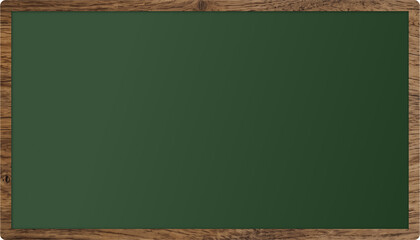 Blank Green Chalkboard with Wooden Frame © Ashab