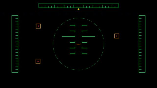 Retro Radar Sonar Display Scanning Interface Animation.
