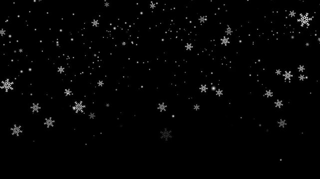 falling snow winter transparent snowflakes background Christmas.
loopable snowing - stylised loopable background.Alpha loopable abstract winter snow background with falling snowflakes 4k video.