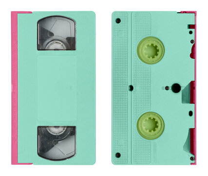 Vintage green VHS cassette tape