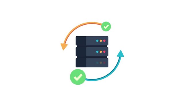 Data server synchronization icons showing update status and errors