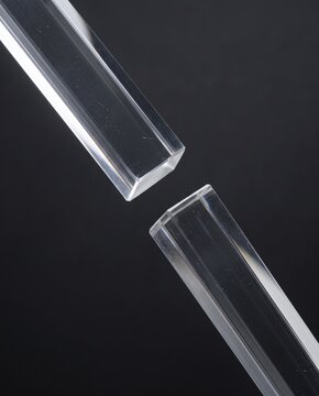Minimalist Glass Rods on a Dark Background