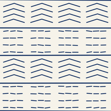 Minimalist geometric chevron and dashed line pattern vector illustration design