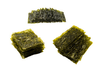 Tasty nori seaweed isolated on a white background. © Nikolay