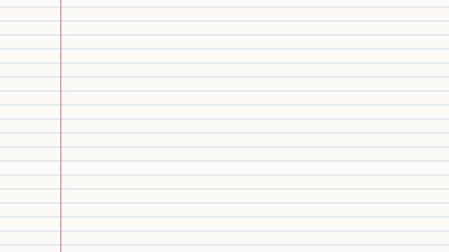 Lined notebook paper background moving slowly, seamless loop