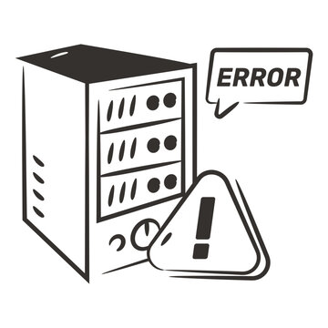 A unique design icon of server error 