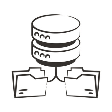 Trendy design icon of database folder 