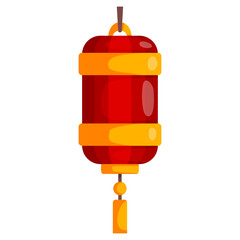 Traditional glowing paper lamp for holiday greetings oriental restaurants and festive hanging decoration graphics © Hito4i