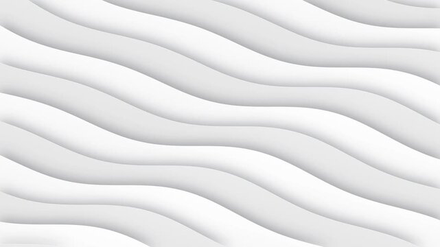 Abstract flowing waves of white and grey creating a sense of depth and movement, perfect for backgrounds
