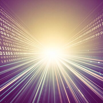 hi-tech border frame of digital binary code data stream background, technology, with copy space&nbsp;