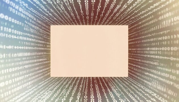 hi-tech border frame of digital binary code data stream background, technology, with copy space&nbsp;