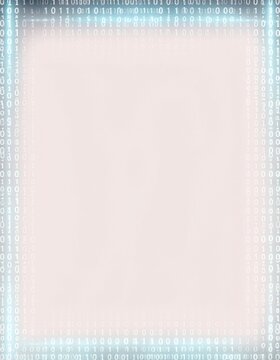hi-tech border frame of digital binary code data stream background, technology, with copy space&nbsp;