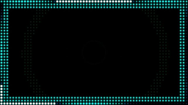 Digital abstract geometric pattern with dotted border and circular design elements
