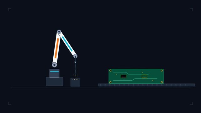 Automated Robotic Arm Assembling Printed Circuit Boards