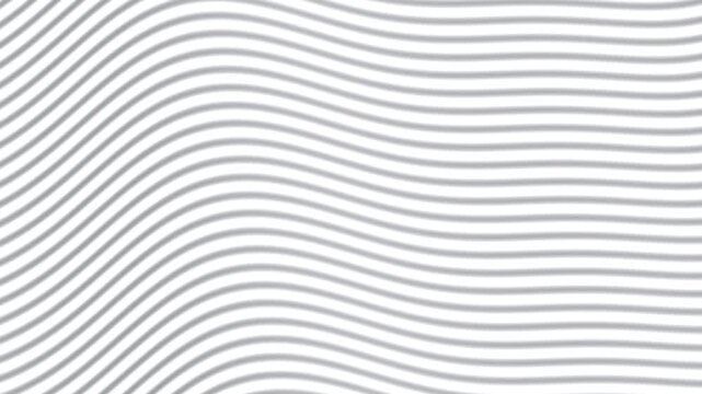 Abstract flowing wave pattern of grey lines on a white background, representing motion and fluidity