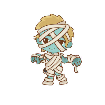Boy Chibi Mummy Costum for Halloween Party