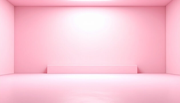 Pink Room Gradient Background For Beauty Campaign Display And Studio Backdrop With Soft Aesthetic Lighting And Minimal Design