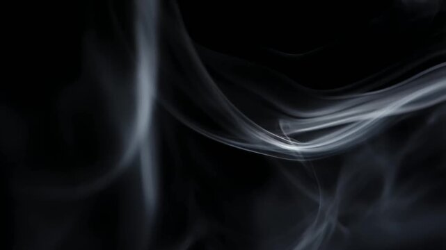 Abstract Smoke Swirls With Elegant Midnight Light Effect Creating Dynamic Motion Against Dark Background