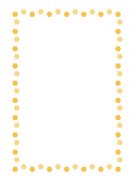 Hexagonal Honeycomb Cell Pattern Page Border and Frame