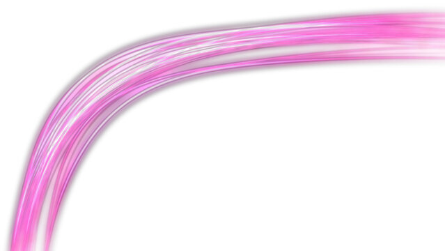 Abstract pink light trail effect on a transparent background for design transparent background