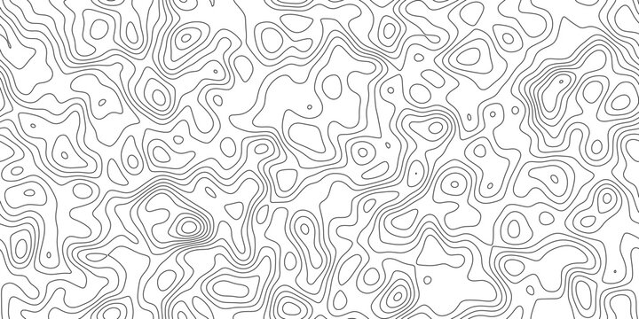 Topographic map lines forming an abstract contour pattern in grey on a white background, suggesting elevation and terrain data.