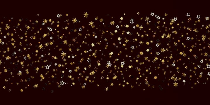 Sparkling golden and white stars create a festive and elegant background for celebrations.