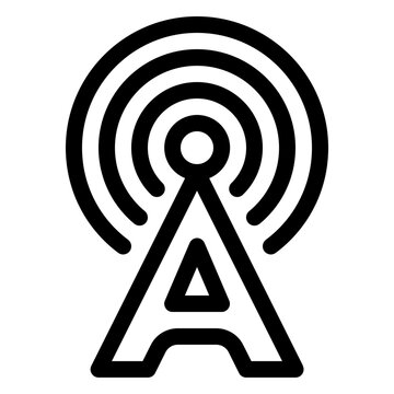 Signal Antenna Tower Wireless Network Line Icon