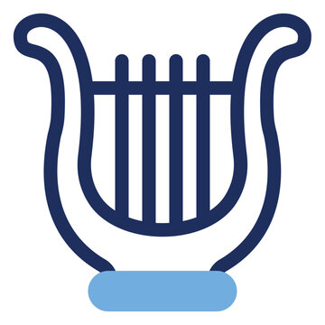 Harp Musical Instrument Lyre Music Duo Tone Icon