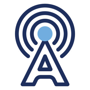 Signal Antenna Tower Wireless Network Duo Tone Icon