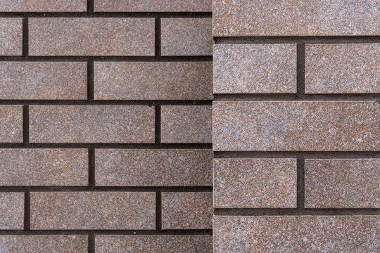 Decorative clinker brick wall texture architectural background