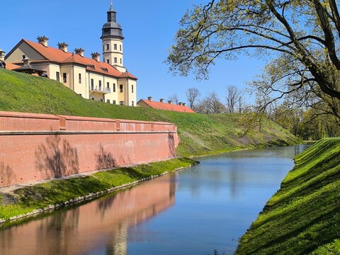 Beautiful medieval castle in Belarus. The legacy of the Radziwills Nesvizh Castle.