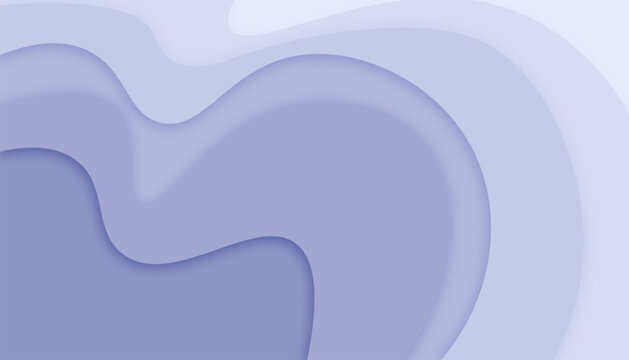 Abstract purple wave background with layered paper cut style