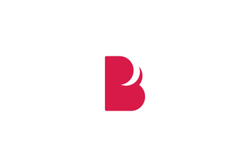 Minimalist red letter B monogram logo © Aalieff