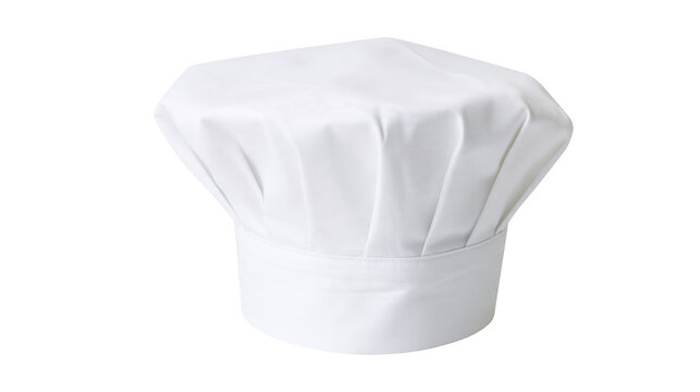 Isolated white chef toque hat, professional headwear for cooking and culinary arts
