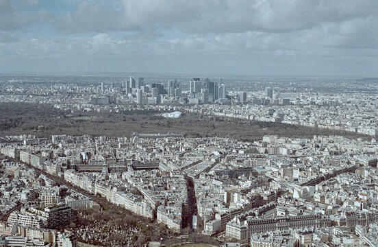 Paris Rooftops Toward La Defense