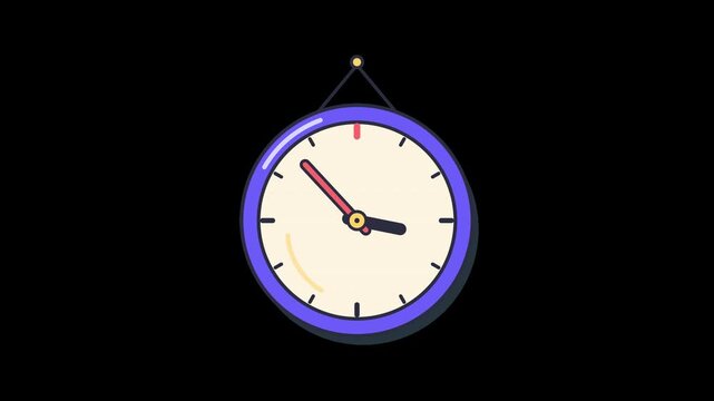 Animated Wall Clocks Showing Different Times