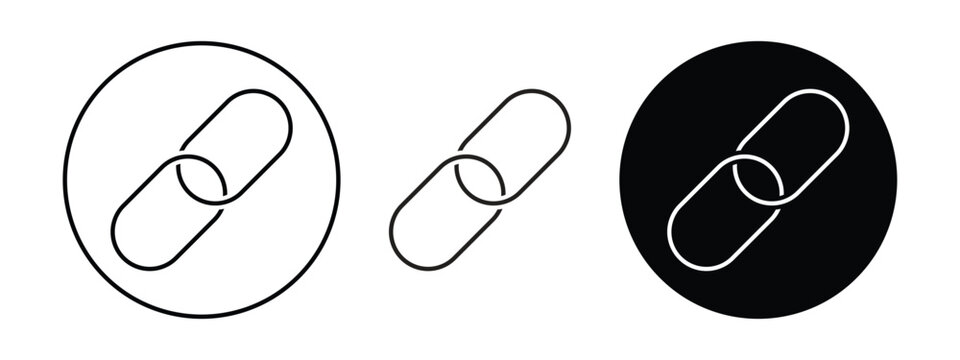 Link chain icon set