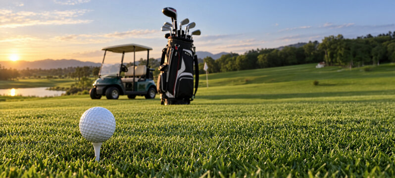 golf club and ball