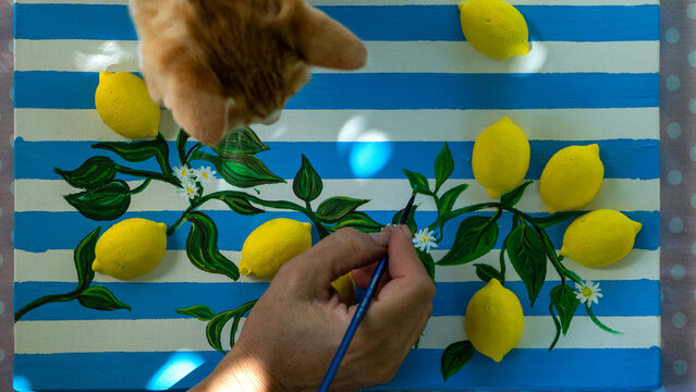 hobby painting with silicon lemon