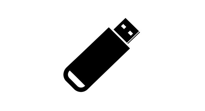 USB flash drive icon isolated on transparent background