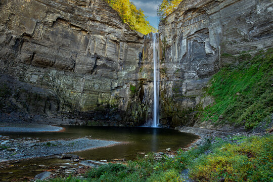 Taughannock Falls in Taughannock Falls State Park near Ithaca, New York. Tallest single-drop waterfall east of the Rocky Mountains.