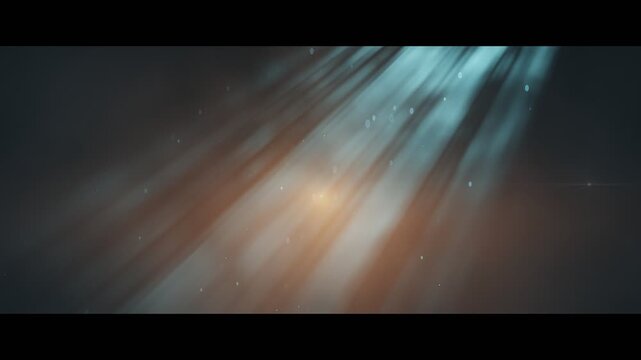 Cinematic Letterbox Bars Opening Reveal Over Smoky Light Shafts