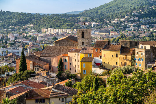 Hy&egrave;res, France - September 20, 2026: View of the Old town and St. Paul&rsquo;s Church of Hyeres (Hy&egrave;res), France
