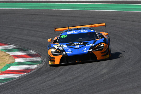 Scarperia, Italy - July 24th 2026: McLaren 720S GT3 of team RAPTOR ENGINEERING drive by Cazzaniga-MacDonald in action during Italian Championship GT Endurance race event at Mugello Circuit.