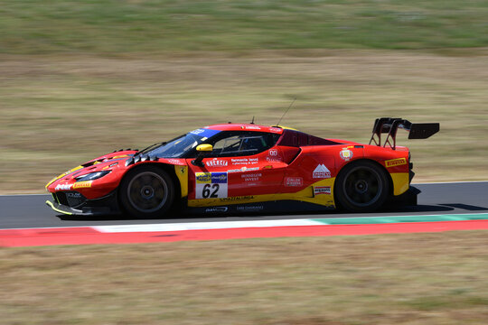 Scarperia, Italy - July 24th 2026: Ferrari 296 GT3 of team DOUBLE TT RACING drive by Ferrari-Renmans in action during Italian Championship GT Endurance race event at Mugello Circuit.